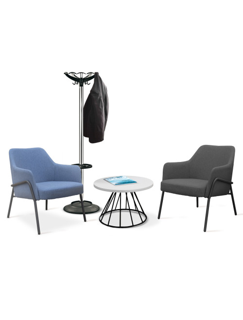 Reception Armchair Corby Light Blue Reception Lounge Chair COR01-LB - enlarged view