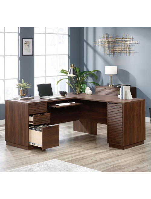 Home Office Desks Elstree Spiced Mahogany Corner Desk 5426914