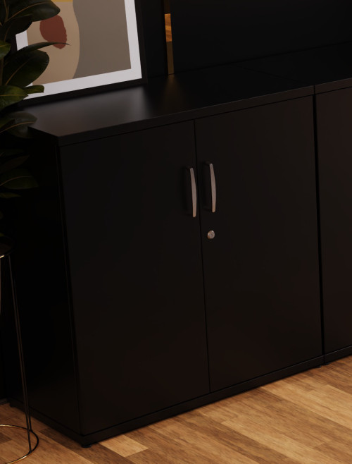 Black Office Cupboard Impulse 800mm Cupboard I005062 by Dynamic