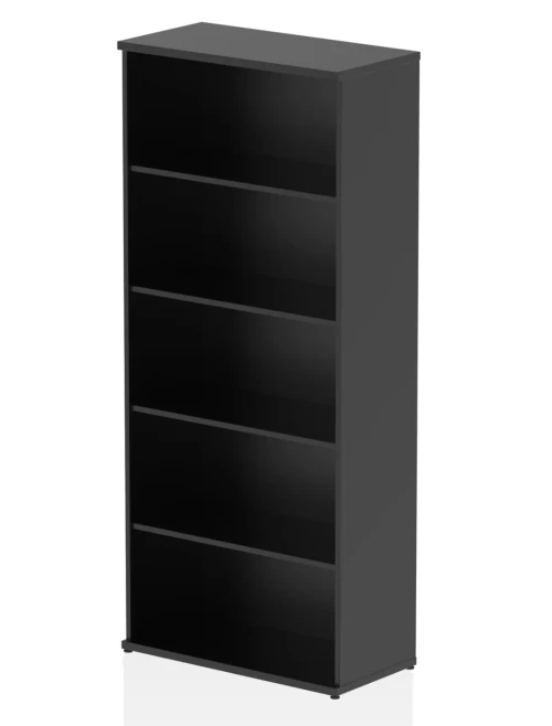 Black Office Bookcase Impulse 2000mm Bookcase I004628 by Dynamic