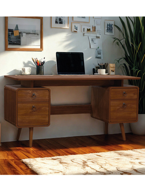 Home Office Desk Walnut Arezzo Computer Desk DSK-ARE-WAL