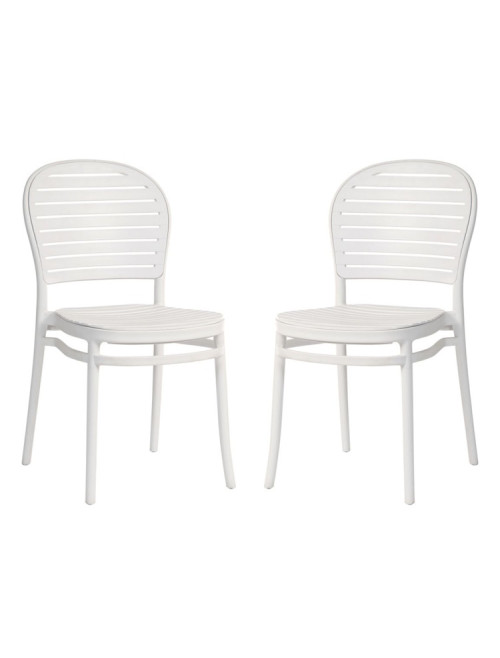 Pair of Dining Chairs Skandi White Cafe Chairs 8500
