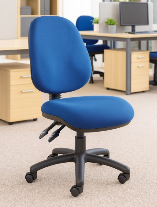 Fabric Office Chair Blue Vantage 100 Operator Chair V100-00-B by Dams