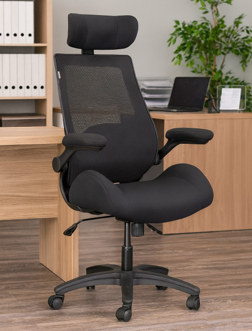 Mesh Office Chair Black Resolute 24hr Computer Chair BCM/L1305/BK by Nautilus