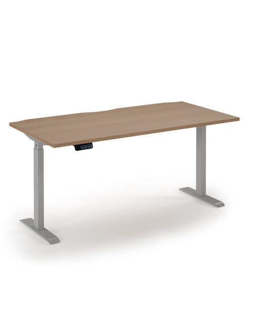 Standing Desk Beech Elev8 Economy Height Adjustable Desk 1600mm EVE-1600-K-B - enlarged view