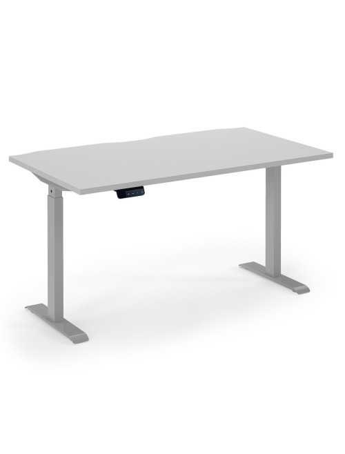 Standing Desk White Elev8 Economy Height Adjustable Desk 1400mm EVE-1400-K-WH - enlarged view