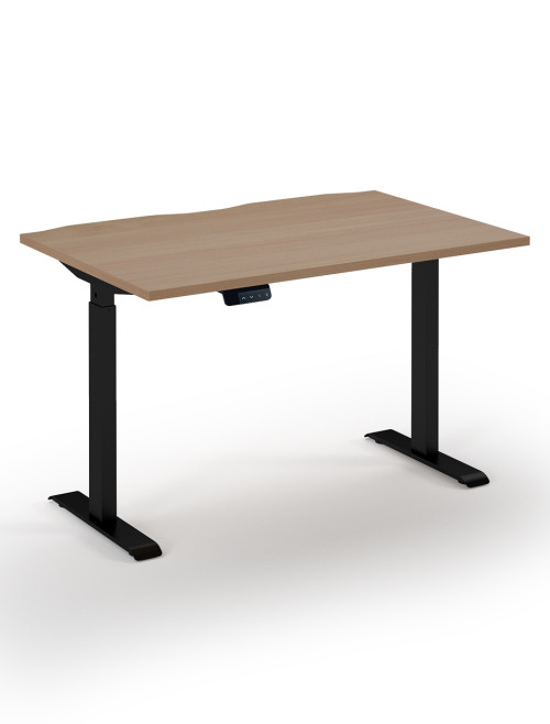 Standing Desk Beech Elev8 Economy Height Adjustable Desk 1200mm EVE-1200-S-B - enlarged view