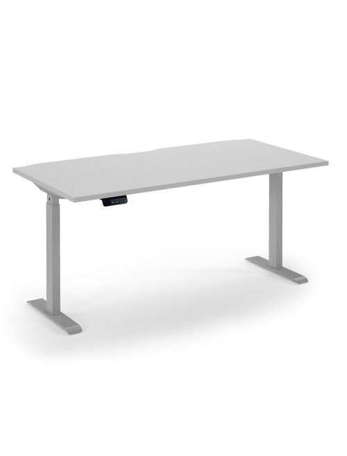 Standing Desk White Elev8 Economy Height Adjustable Desk 1600mm EVE-1600-K-WH - enlarged view
