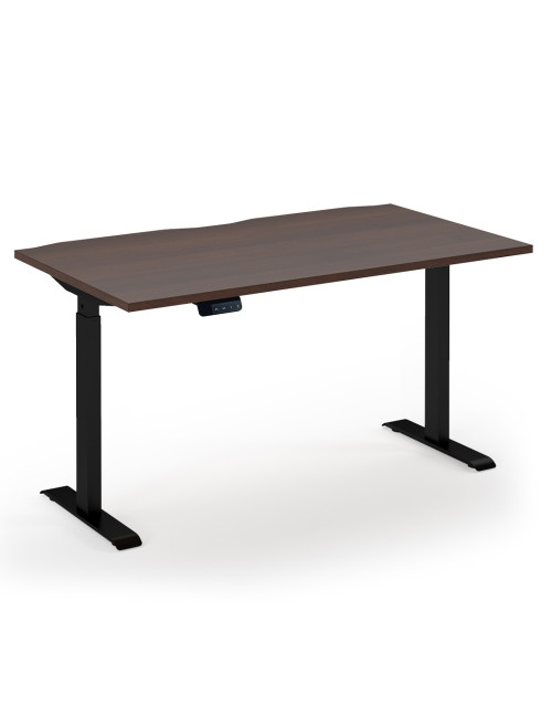 Standing Desk Walnut Elev8 Economy Height Adjustable Desk 1400mm EVE-1400-K-W - enlarged view