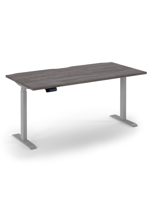 Standing Desk Grey Oak Elev8 Economy Height Adjustable Desk 1600mm EVE-1600-S-GO - enlarged view