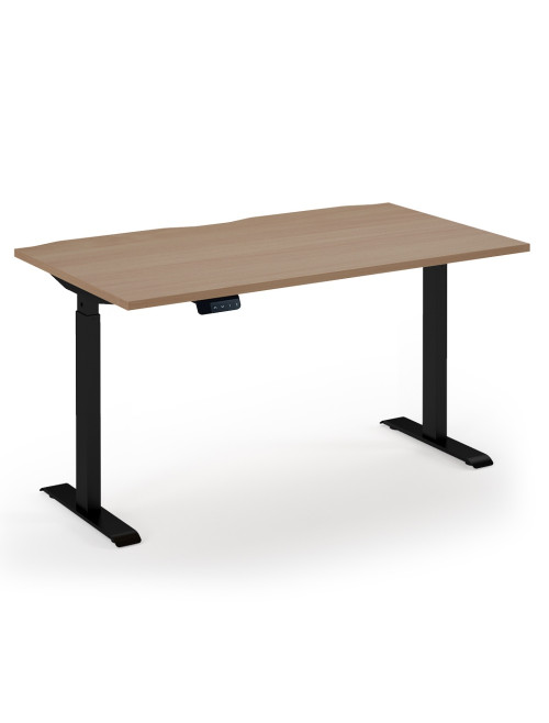 Standing Desk Beech Elev8 Contract Height Adjustable Desk 1400mm EVE-1400-B - enlarged view