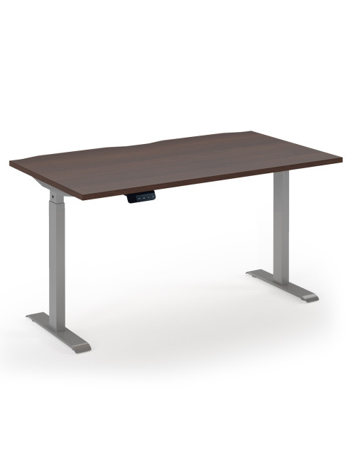 Standing Desk Walnut Elev8 Economy Height Adjustable Desk 1400mm EVE-1400-K-W - enlarged view