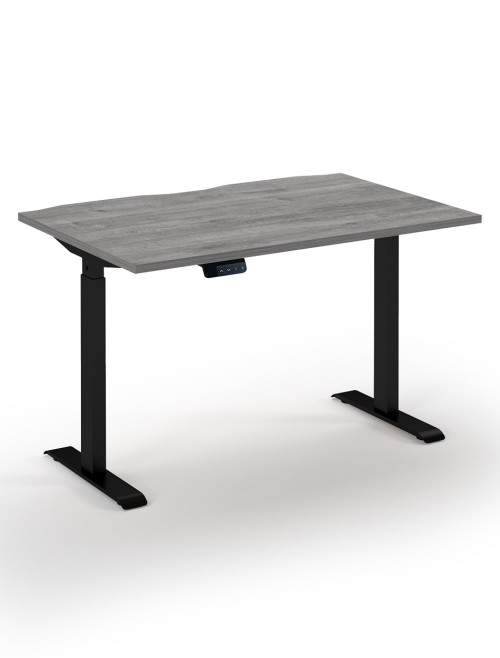 Standing Desk Grey Oak Elev8 Economy Height Adjustable Desk 1200mm EVE-1200-K-GO - enlarged view