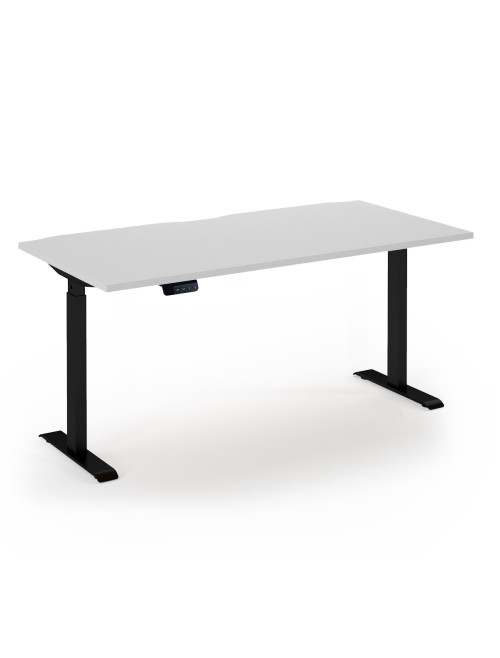 Standing Desk White Elev8 Economy Height Adjustable Desk 1600mm EVE-1600-K-WH - enlarged view