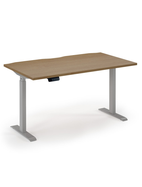 Standing Desk Oak Elev8 Economy Height Adjustable Desk 1400mm EVE-1400-S-O - enlarged view