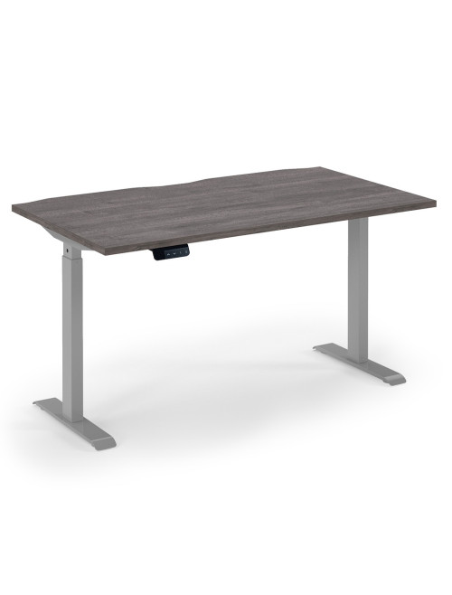 Standing Desk Grey Oak Elev8 Economy Height Adjustable Desk 1400mm EVE-1400-S-GO - enlarged view
