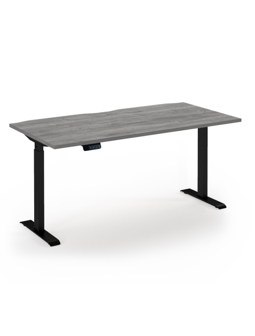 Standing Desk Grey Oak Elev8 Economy Height Adjustable Desk 1600mm EVE-1600-S-GO - enlarged view