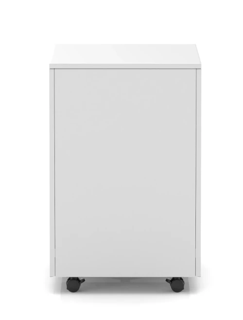 Office Storage 3 Drawer Base Mobile Steel Pedestal White BMSP3DWHT - enlarged view