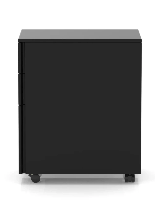 Office Storage 3 Drawer Base Mobile Steel Pedestal Black BMSP3DBLK - enlarged view