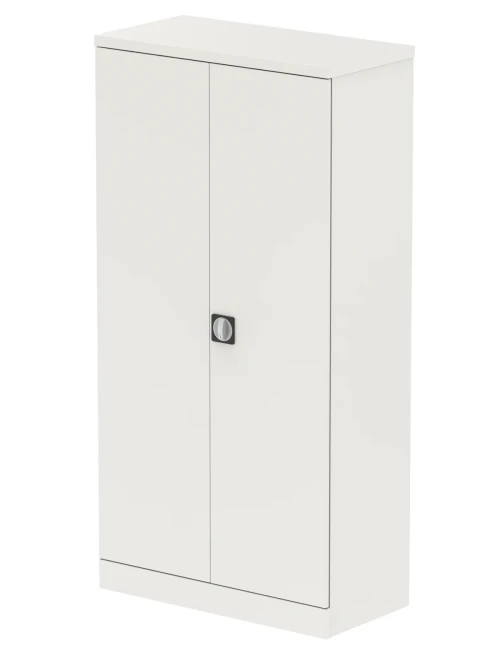 Office Storage Qube 2 Door Metal Office Cupboard White 1830mm QC2WHT - enlarged view