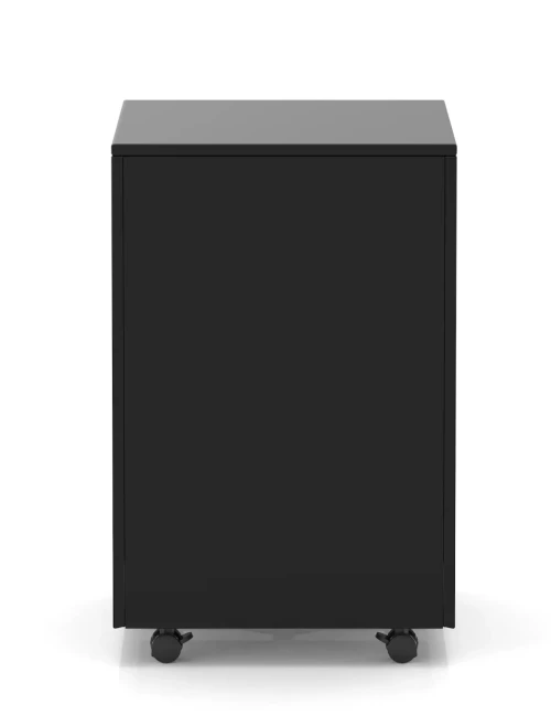 Office Storage 3 Drawer Base Mobile Steel Pedestal Black BMSP3DBLK - enlarged view