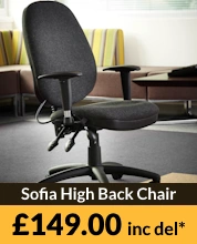 Sofia High Back Fabric Managers Chair