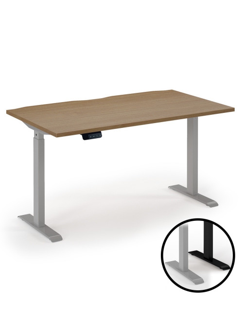 Standing Desk Oak Elev8 Economy Height Adjustable Desk 1400mm EVE-1400-S-O