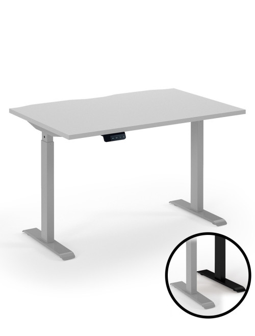 Standing Desk White Elev8 Economy Height Adjustable Desk 1200mm EVE-1200-S-WH