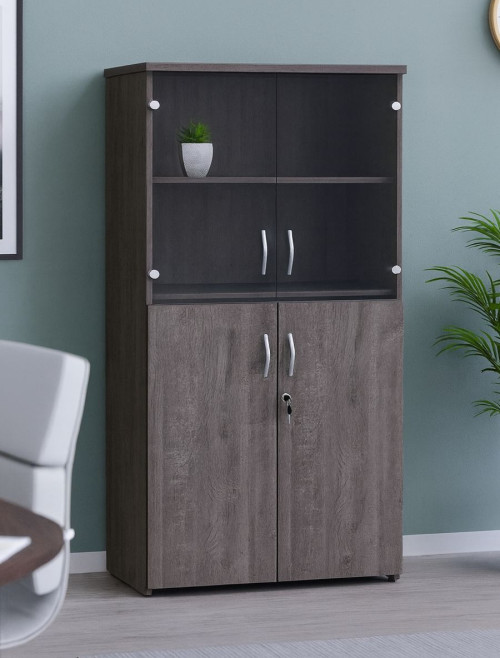 1440mm High Combination Unit R1440COM with Top Glass Doors - enlarged view