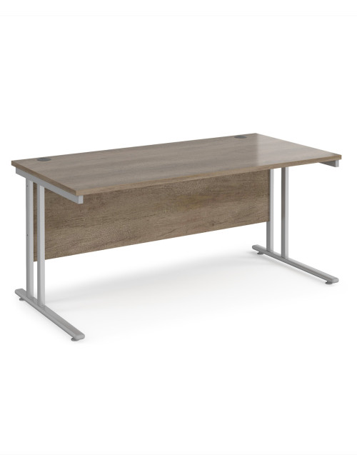 Nebraska Oak Office Desk Maestro 25 Straight Desk Cantilever 1600mm x 800mm MC16SNO