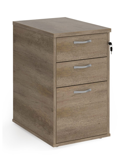Right Ergo Nebraska Oak Office Desk 1600mm Wide Maestro 25 and Desk High Pedestal EBS16RNO by Dams - enlarged view