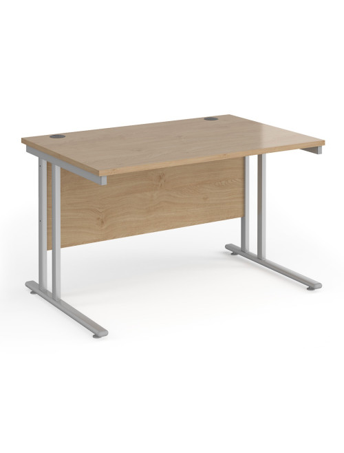 Kendal Oak Office Desk Maestro 25 Straight Desk Cantilever 1200mm x 800mm MC12SKO
