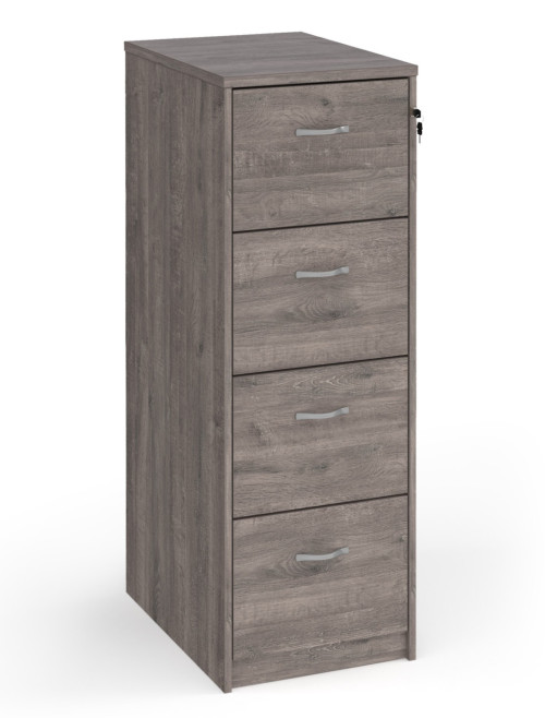 Deluxe Executive 4 Drawer Grey Oak Filing Cabinet LF4GO