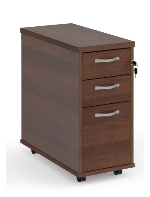 Slim Line Walnut Mobile Pedestal 3 drawer TNMPW