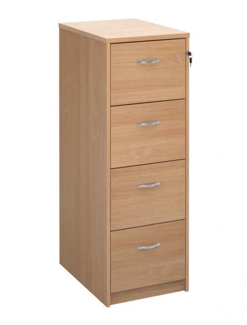 Deluxe Executive 4 Drawer Beech Filing Cabinet LF4B
