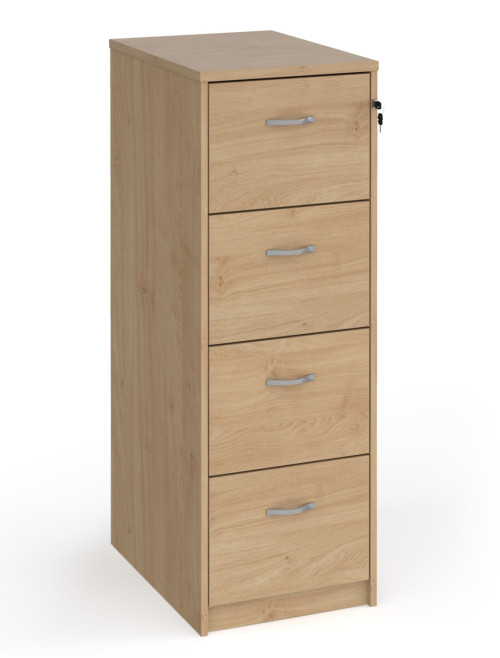 Deluxe Executive 4 Drawer Kendal Oak Filing Cabinet LF4KO
