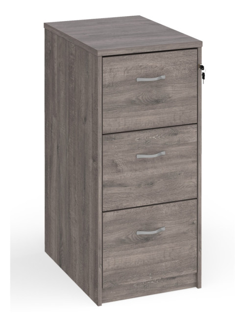 Deluxe Executive 3 Drawer Grey Oak Filing Cabinet LF3GO