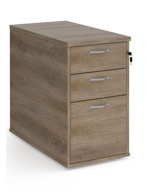 Nebraska Oak Desk High Pedestal 800mm Deep 3 Drawer Pedestal R25DH8NO 