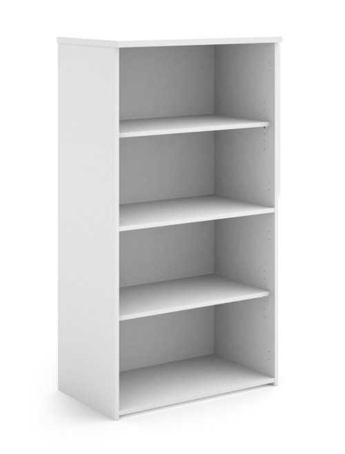 Office Bookcase 1440mm High White Bookcase with 3 Shelves R1440WH