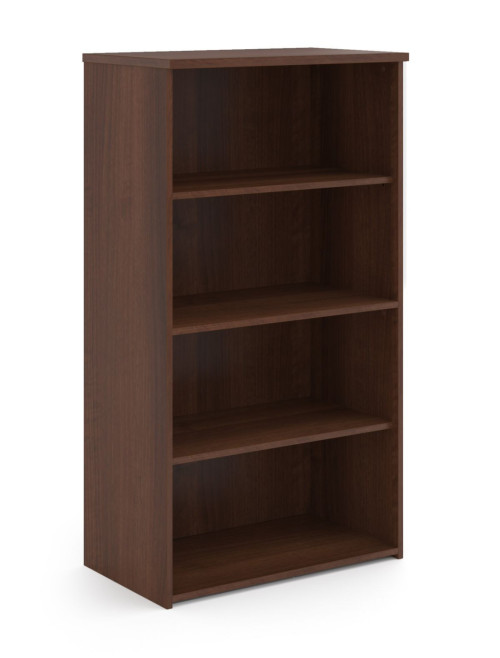 Office Bookcase 1440mm High Walnut Bookcase with 3 Shelves R1440W