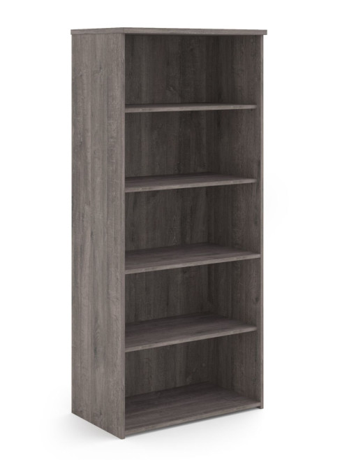 Office Bookcase 1790mm High Grey Oak Bookcase with 4 Shelves R1790GO