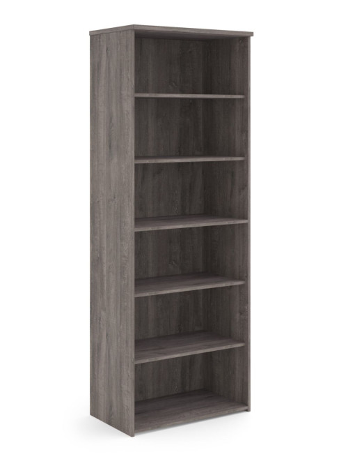 Office Bookcase 2140mm High Grey Oak Bookcase with 5 Shelves R2140GO