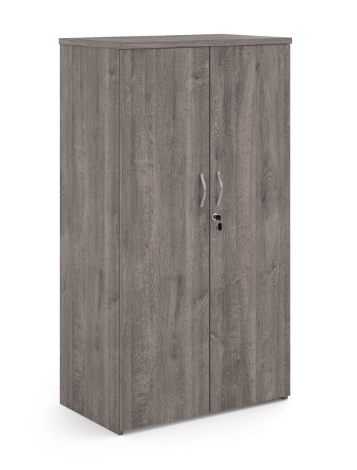 Office Cupboard Grey Oak 1440mm High Storage Cupboard R1440DGO