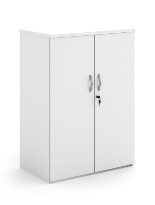 Office White Cupboard 1090mm High Storage Cupboard R1090DWH - enlarged view