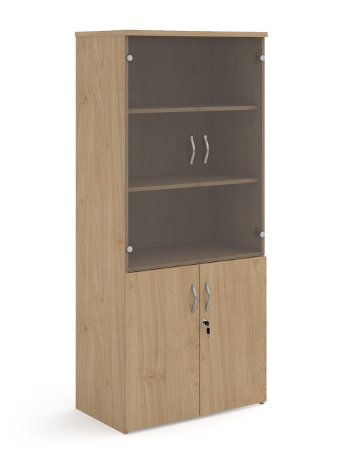 1790mm High Kendal Oak Combination Unit R1790COMKO with Upper Glass Doors