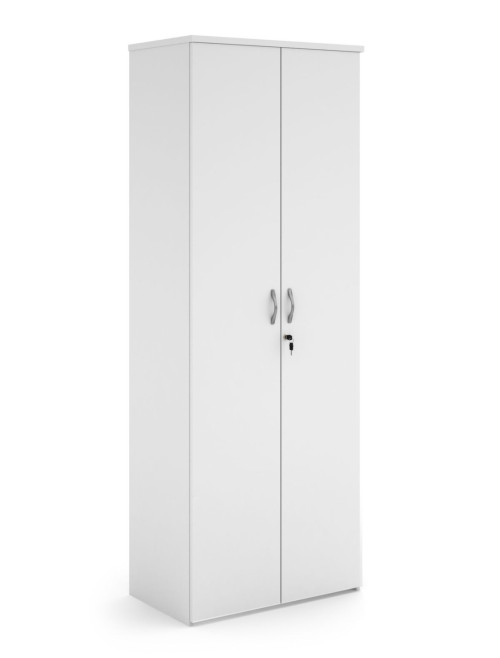 Tall White Office Cupboard 2140mm High Storage Cupboard R2140DWH