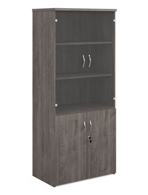 1790mm High Grey Oak Combination Unit R1790COMGO with Upper Glass Doors