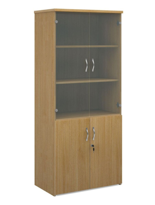 1790mm High Oak Combination Unit R1790COMO with Upper Glass Doors