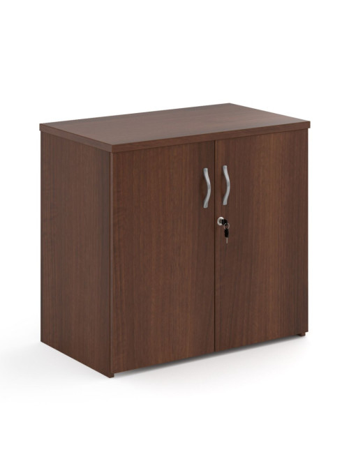 Low Walnut Office Cupboard 740mm High Storage Cupboard R740DW - enlarged view