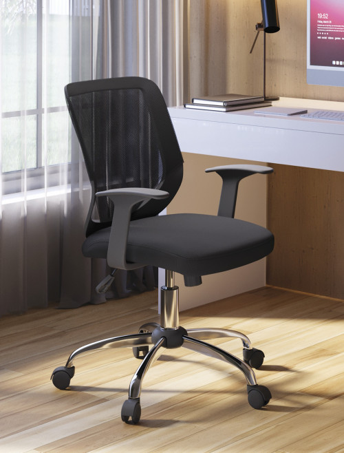 Mesh Office Chair Black Ranger Operator Chair DPA95ATG/MBK by Nautilus